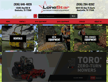 Tablet Screenshot of lonestaroutdoorpower.com